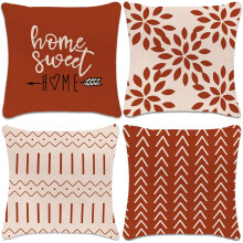 Pillow Covers 18x18 Set of 4, Modern Sofa Throw Pillow Cover, Decorative Outdoor Linen Fabric Pillow Case for Couch Bed Car 45x45cm