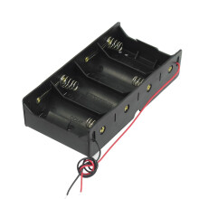 Nero 4 x 1.5V D di immagazzinaggio della scatola caso con Wire Leads