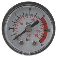 0-12BAR 0-170PSI 10mm filettatura gas Air Pump Pressure Gauge Compressore Manometro
