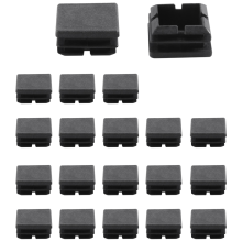 Square Sedia Da Tavolo Piedino Tubo Inserto Tappo 25Mmx25Mm 20Pz Nero
