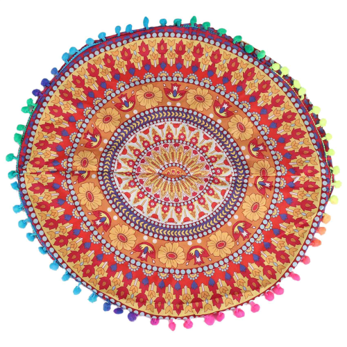 Indian Cuscini Del Pavimento Della Mandala Cuscino Rotondo Boemia Cassa # 13 1