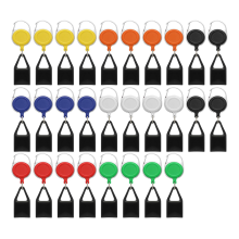 Porta Accendino Retrattile da 28 Pezzi Colori Assortiti, per Accendini con Clip Singola