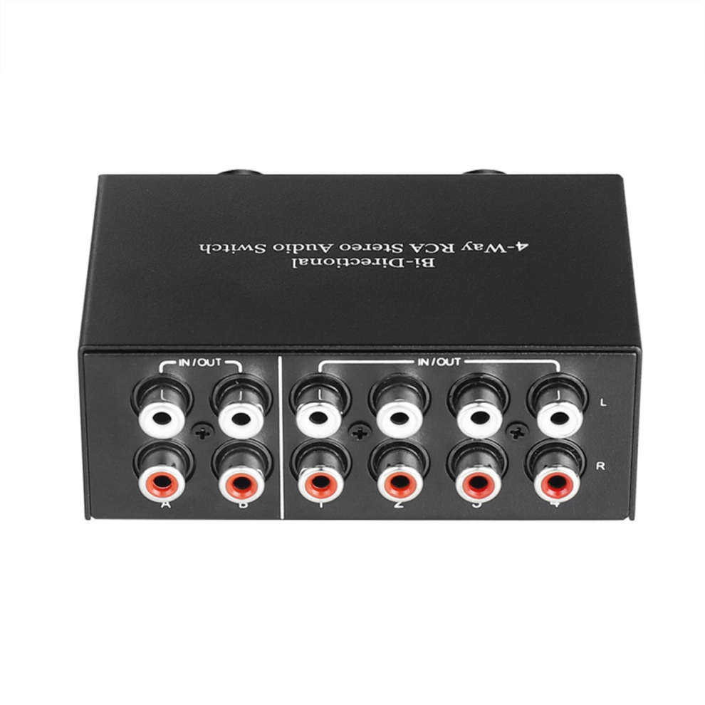 Selettore Audio Stereo Bidirezionale Un 4 Vie 2 Ingressi Uscite O Jack L/R Commutatore Canale