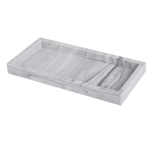 Vassoio per Dispenser di Sapone nel Silicone da 8 X 4 Pollici, Tavolo e Trucco, Lavandino Bottiglie Sapone, Bianca