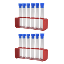 1 Set di Provette da 15 X 100 mm con Portaprovette in Plastica Trasparente Tappi e Supporto a 6 Fori per Decorazione Feste Infermiere