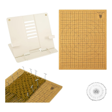 Tavola per Macramè e Supporto Regolabile In Metallo, Progetti su Doppio Lato 12x16 Pollici con Perni, Parrucche di Braccialetti Cordoncino