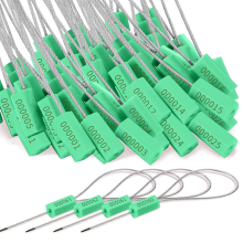 120 Sigilli per Cavi In Acciaio Sigillo di Sicurezza Metallo Rimorchio Numerato Etichette Antimanomissione, Verde