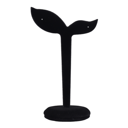 Espositore per Orecchini nel Velluto Puntelli Portaoggetti Rack 12 Cm X 7 (Nero) 1