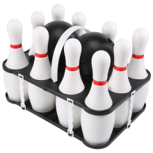 1 Set da Bowling per Bambini e Adulti 2 Palline con 10 Birilli Cortile in Famiglia