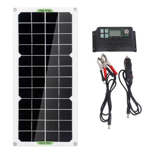 Caricabatteria Portatile 12V a Pannello Solare per Auto, Barca, , con Controller 100A 1