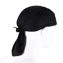 Sciarpa Ad Asciugatura Rapida Cappellino da Ciclismo Puro Uomo Corsa Equitazione Bandana Foulard Pirata Cappuccio Fascia Nera