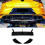 per Golf 7R 7 R 2013-2016 Nero Paraurti Posteriore Diffusore Splitter Spoiler Alette Trim 3