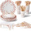Rose Gold 128 Piece Party Tableware Set (U) 1