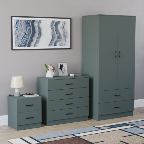 Vida Designs (Jasper Green) Vida Designs Riano 3 Piece Bedroom Set 4