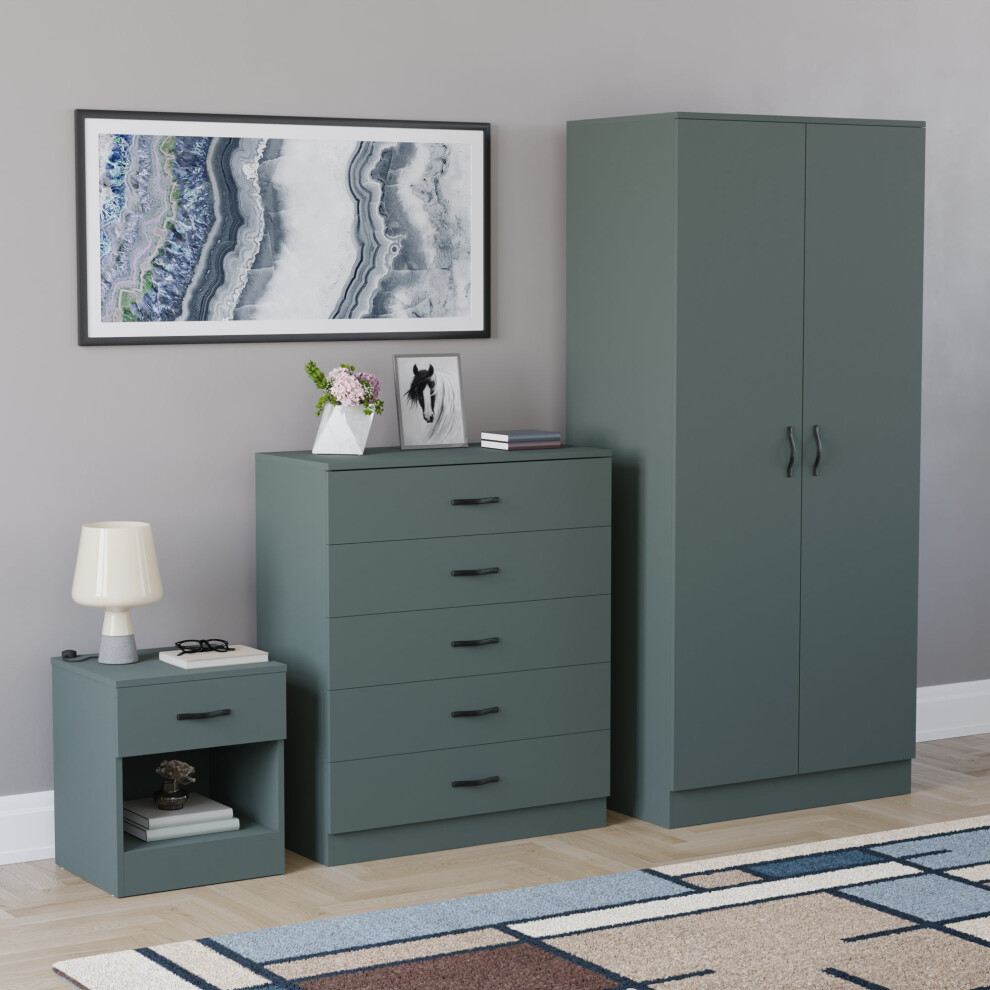 (Jasper Green) Vida Designs Riano 3 Piece Bedroom Set 20
