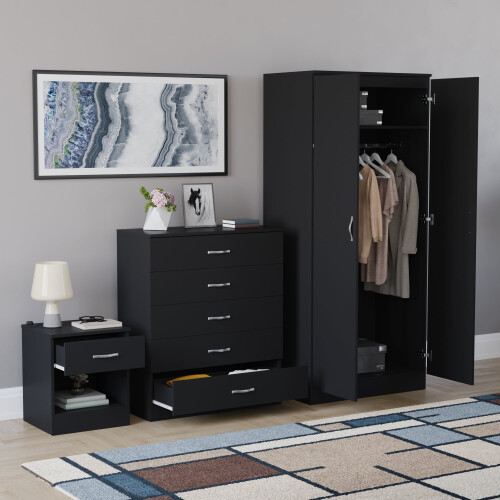 Vida Designs (Black) Vida Designs Riano 3 Piece Bedroom Set 20 1