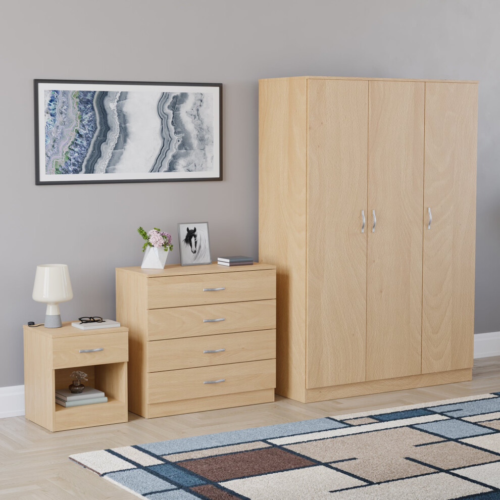 (Pine) Vida Designs Riano 3 Piece Bedroom Set 8