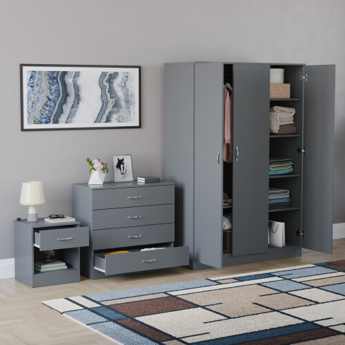 Vida Designs (Grey) Vida Designs Riano 3 Piece Bedroom Set 8 1