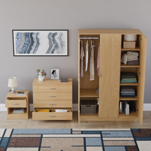 Vida Designs (Pine) Vida Designs Riano 3 Piece Bedroom Set 8 2