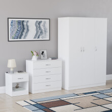 (White) Vida Designs Riano 3 Piece Bedroom Set 8