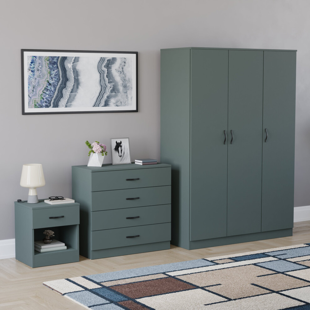 (Jasper Green) Vida Designs Riano 3 Piece Bedroom Set 8