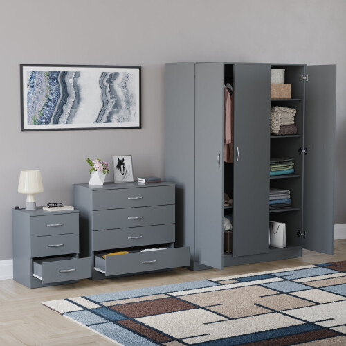Vida Designs (Grey) Vida Designs Riano 3 Piece Bedroom Set 12 1