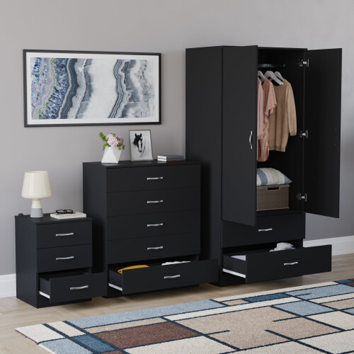 Vida Designs (Black) Vida Designs Riano 3 Piece Bedroom Set 7 1