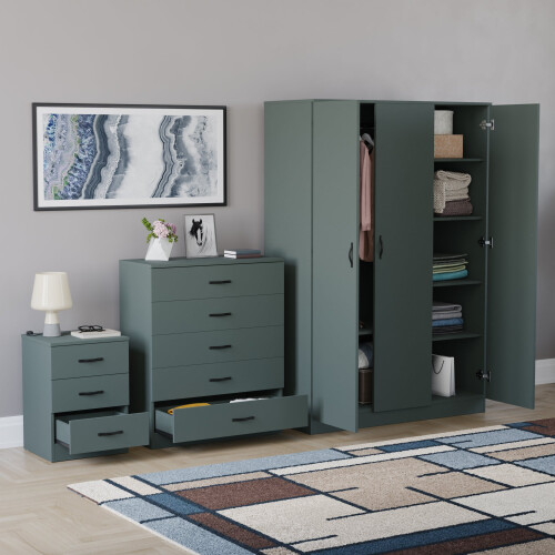 Vida Designs (Jasper Green) Vida Designs Riano 3 Piece Bedroom Set 13 1