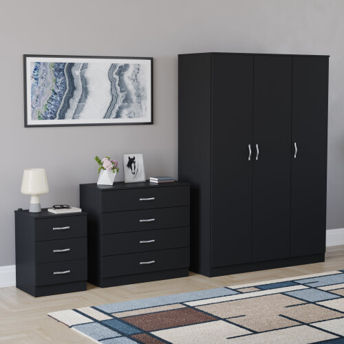 Vida Designs (Black) Vida Designs Riano 3 Piece Bedroom Set 12