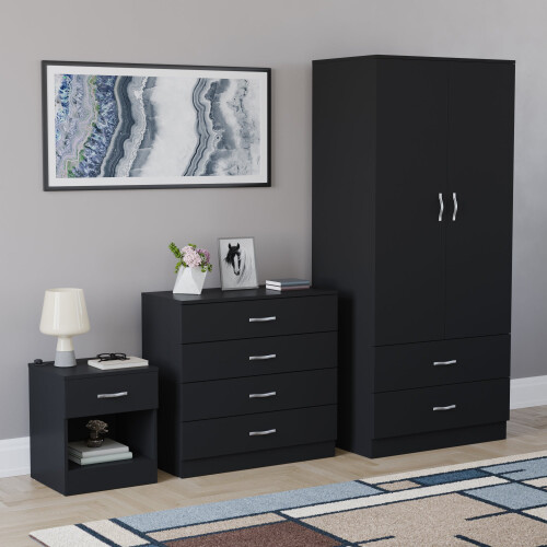 Vida Designs (Black) Vida Designs Riano 3 Piece Bedroom Set 2