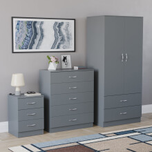 (Grey) Vida Designs Riano 3 Piece Bedroom Set 7
