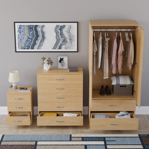 Vida Designs (Pine) Vida Designs Riano 3 Piece Bedroom Set 7 2