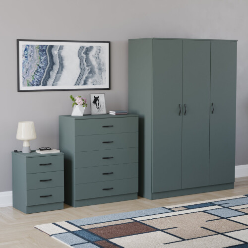 Vida Designs (Jasper Green) Vida Designs Riano 3 Piece Bedroom Set 13