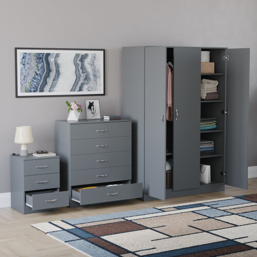 Vida Designs (Grey) Vida Designs Riano 3 Piece Bedroom Set 13 1