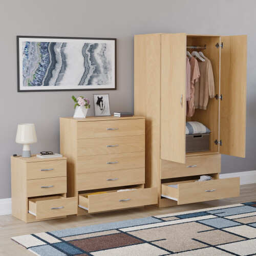 Vida Designs (Pine) Vida Designs Riano 3 Piece Bedroom Set 7 1