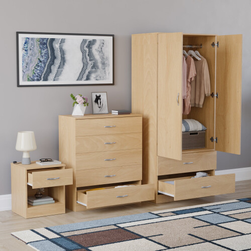 Vida Designs (Pine) Vida Designs Riano 3 Piece Bedroom Set 3 1