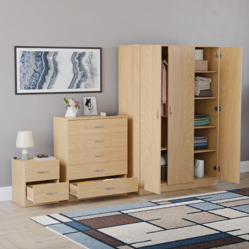 Vida Designs (Pine) Vida Designs Riano 3 Piece Bedroom Set 11 1