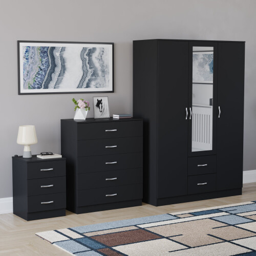 Vida Designs (Black) Vida Designs Riano 3 Piece Bedroom Set 19