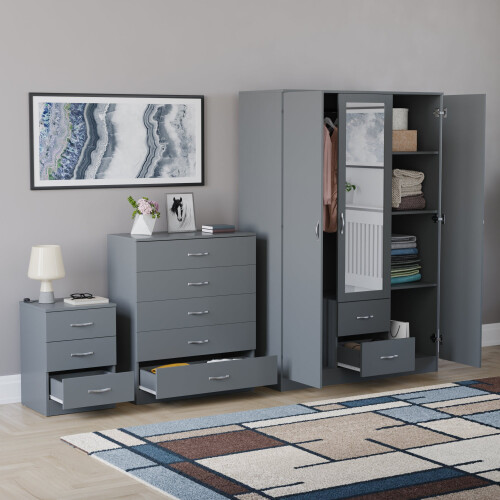 Vida Designs (Grey) Vida Designs Riano 3 Piece Bedroom Set 19 1