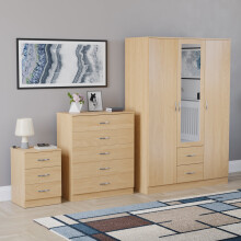 (Pine) Vida Designs Riano 3 Piece Bedroom Set 19
