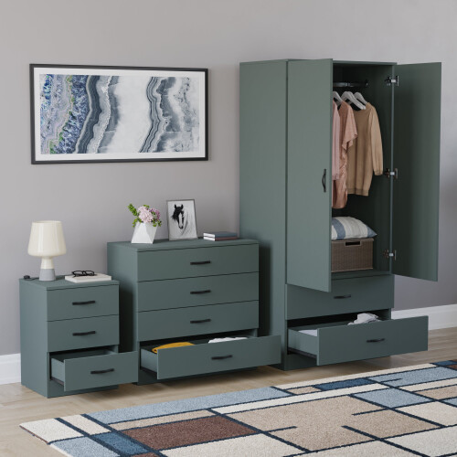 Vida Designs (Jasper Green) Vida Designs Riano 3 Piece Bedroom Set 6 1