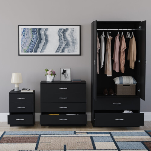 Vida Designs (Black) Vida Designs Riano 3 Piece Bedroom Set 6 2