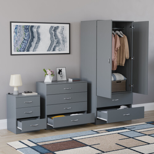 Vida Designs (Grey) Vida Designs Riano 3 Piece Bedroom Set 6 1