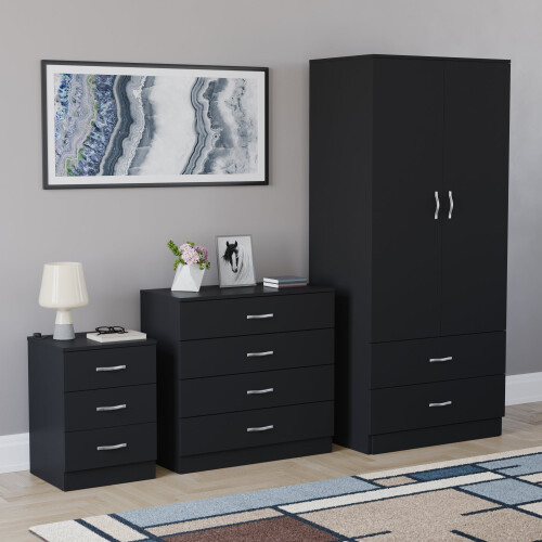 Vida Designs (Black) Vida Designs Riano 3 Piece Bedroom Set 6