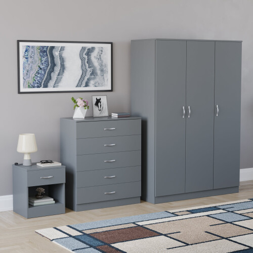 Vida Designs (Grey) Vida Designs Riano 3 Piece Bedroom Set 9