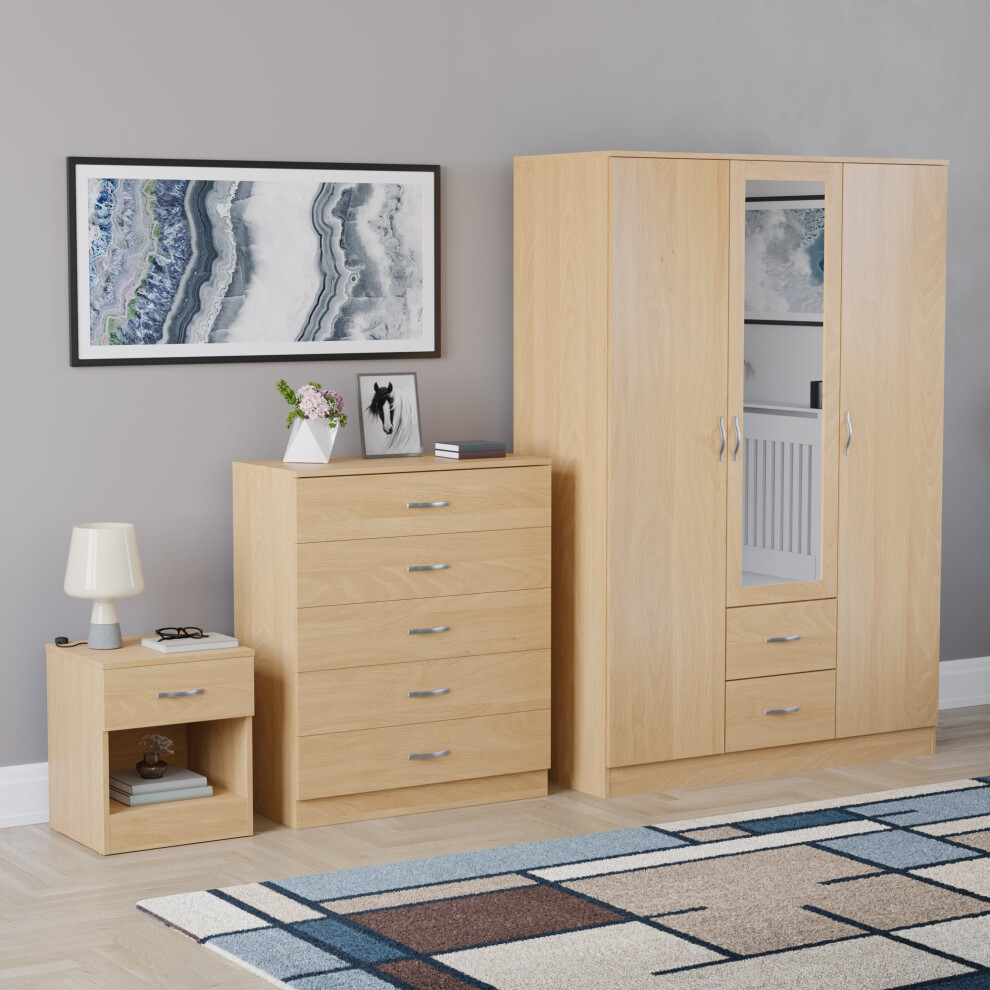 (Pine) Vida Designs Riano 3 Piece Bedroom Set 15