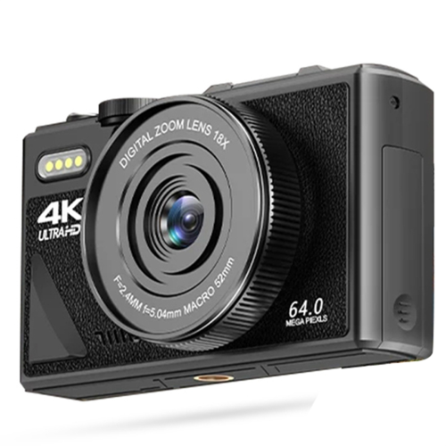 4K 64MP Digital Camera for Photography 3 Inch IPS Flip Screen