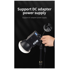 M60 Handle Photo Studio Light COB Bi-Color CCT 2500-6500K EU PLUG