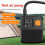 Pompa portatile per paddle board 25 PSI ad alta pressione con 6 ugelli, nera 5