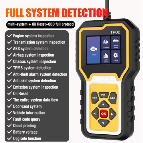 Lettore di codici di errore OBD2 TP02, scanner diagnostico per motore 2